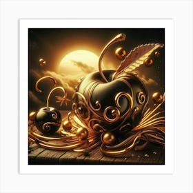 Golden Apple Art Print