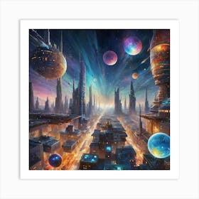 Futuristic City Art Print