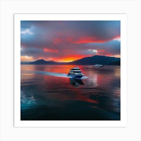 Sunset At Tasmania 2 Art Print