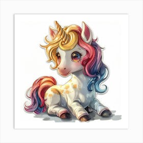 Cute Unicorn 890 Art Print