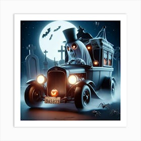 Ghost In A Car 9 Art Print