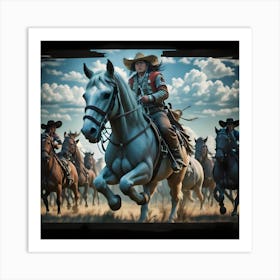 Red Dead Redemption Cowboys Art Print