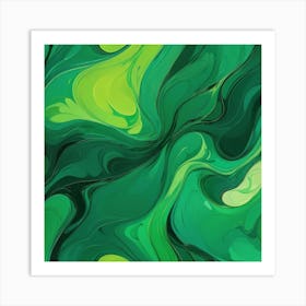 Default Green Abstract Art 3 Art Print