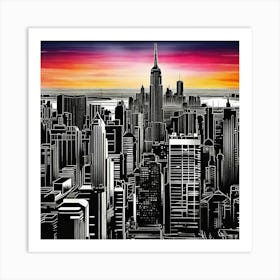 New York City Skyline 60 Art Print