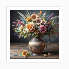 Flowers In A Vase 36 Art Print