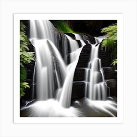 Waterfalls In The Forest Art Print