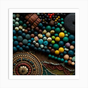 Colorful Beads Art Print