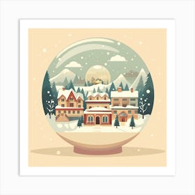 Leavenworth Washington Snowglobe Art Print