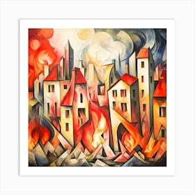 After the air-raid 3 Art Print