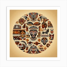 African Tribal Art Wall Art Art Print