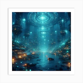 Futuristic City 18 Art Print