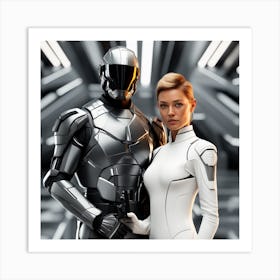 Futuristic Couple 104 Art Print