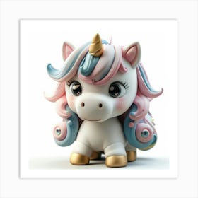 Unicorn Figurine 53 Art Print