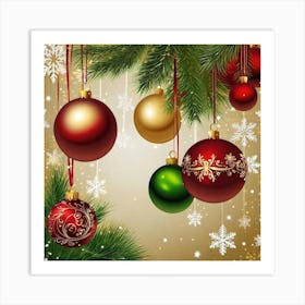 Christmas Ornaments 165 Art Print