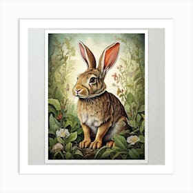 Rabbit In The Woods Art Print