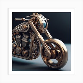 Steampunk Motorcycle Art Print