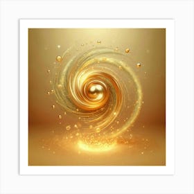 Golden Swirl Art Print