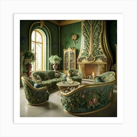 Beauty And The Beast Living Room Art Print