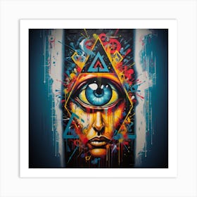 All Seeing Eye Illuminati 1 Art Print