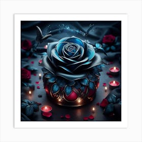 Blue Rose Art Print