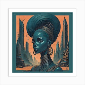 Woman In The City Art Print