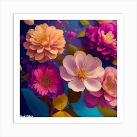 Floral Fusion Art Print