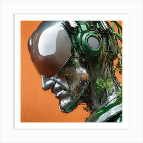 Robot Head 6 Art Print