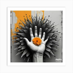 Flower In Hand Art Print