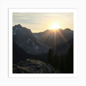 Sunrise Over Mountains Art Print