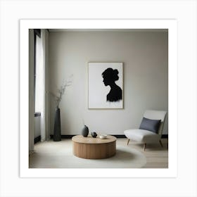 Silhouette Of A Woman Art Print