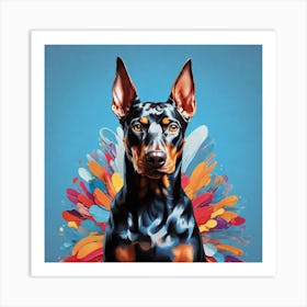 Doberman Canvas Print Art Print