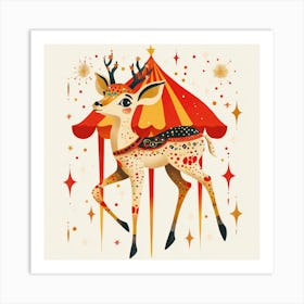 Circus Deer Art Print