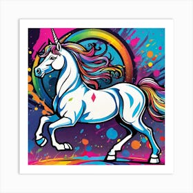 Unicorn Painting 2 Art Print