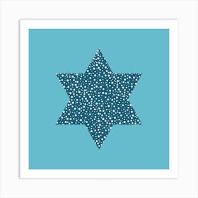 Star Of David In Dots Pattern 2 Art Print