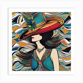 Lady In A Hat 2 Art Print