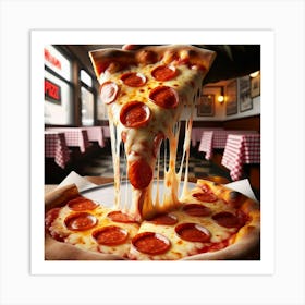 Pepperoni Pizza Art Print