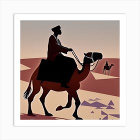 Camel Rider Art Print