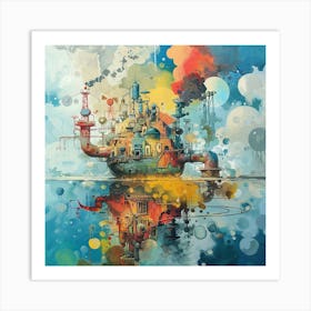 Ship In The Sky Art Print