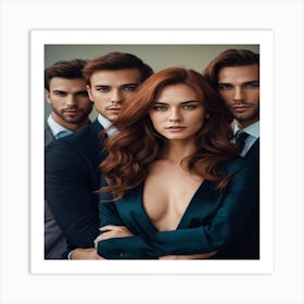 Portrait Of A Group Of Women Art Print