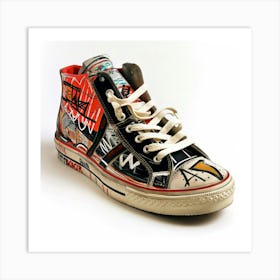 Graffiti High Top Sneakers Art Print