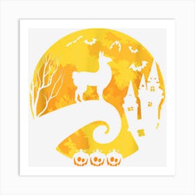 Llama Moon Funny Halloween Costume 1 Art Print