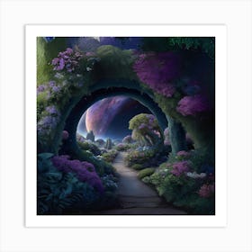 Tunnel In The Forest 1 Art Print