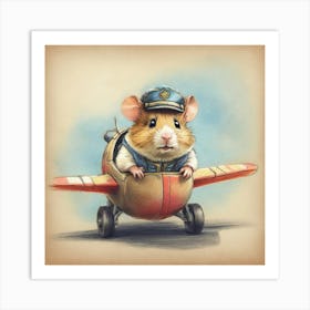 Rat Pilot Art Print