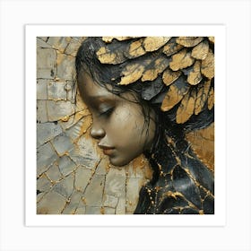 Girl With Wings Art Print