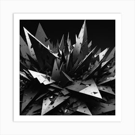 Black and White Abstract Art 369 Art Print