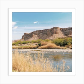 Texas River Scenery Square Art Print