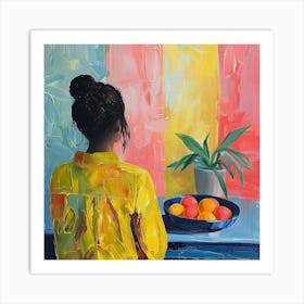 Girl In Yellow Art Print