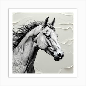 Horse Portrait Affiche