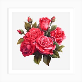 Bouquet Of Roses 10 Art Print