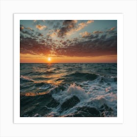 Default Pictures Of The Sea At Sunset 0 Art Print